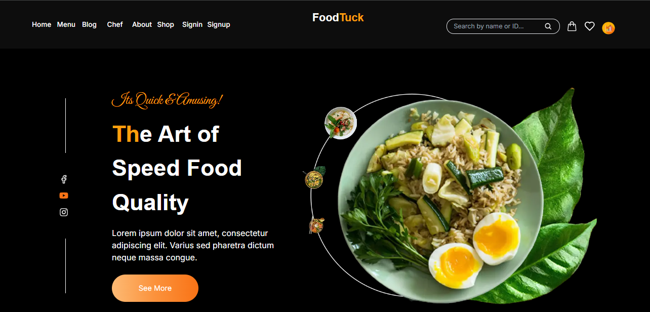 Q-Commerce Food Website
